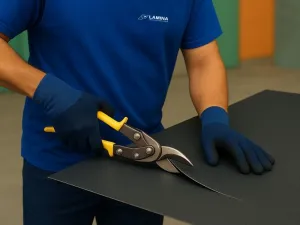 Lakoplastovaný plech na mieru ELEGANZ-RAL 7016