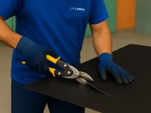 Lakoplastovaný plech na mieru ELEGANZ-RAL 9005