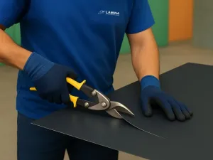Lakoplastovaný plech na mieru STRONG-sivý