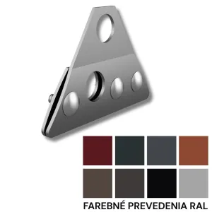 Dvojrúrková konzola sneholamu pre falcované krytiny - hliník