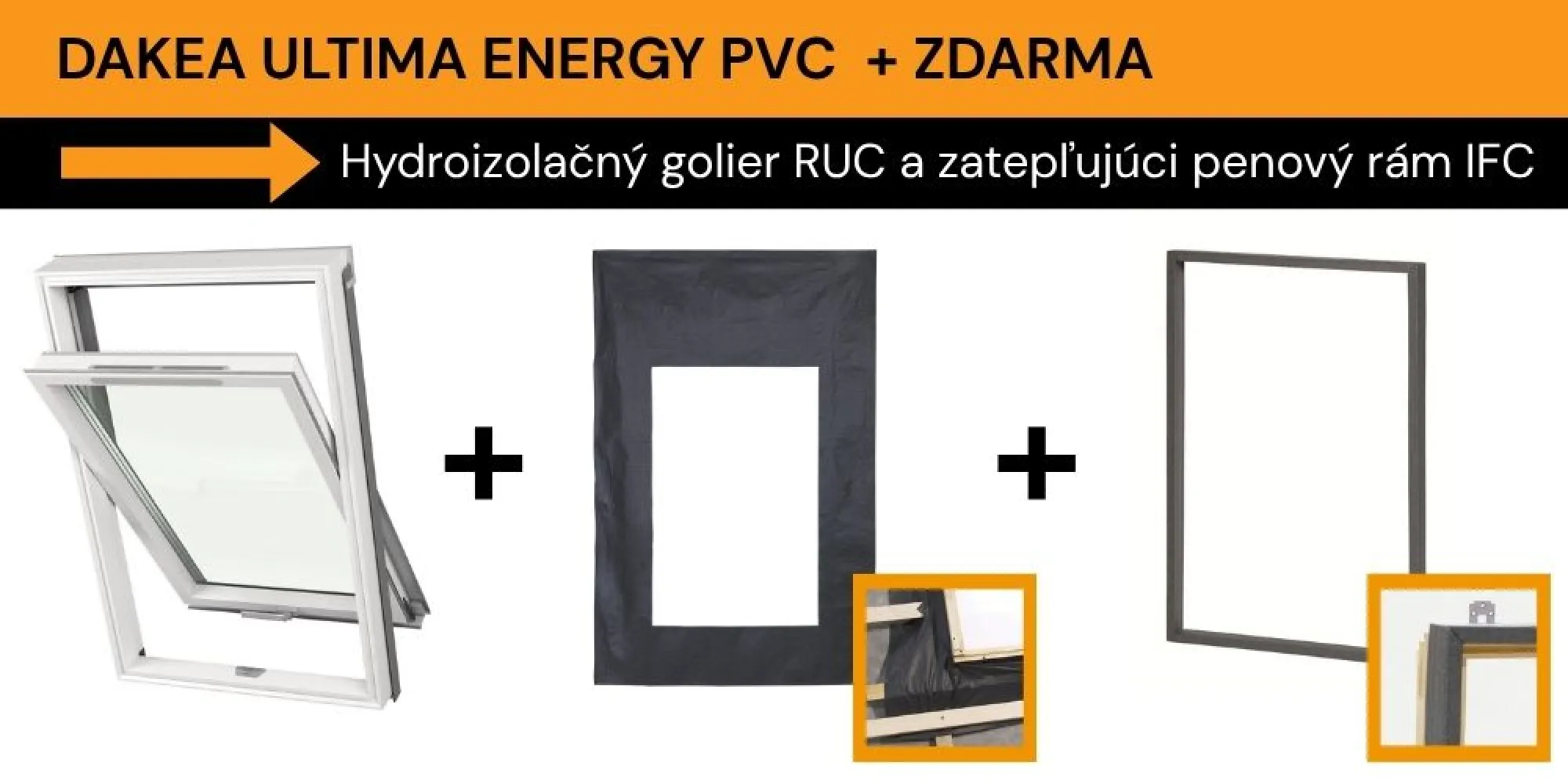 strešné okno Dakea Ultima Energy + golier a penový rám zdarma
