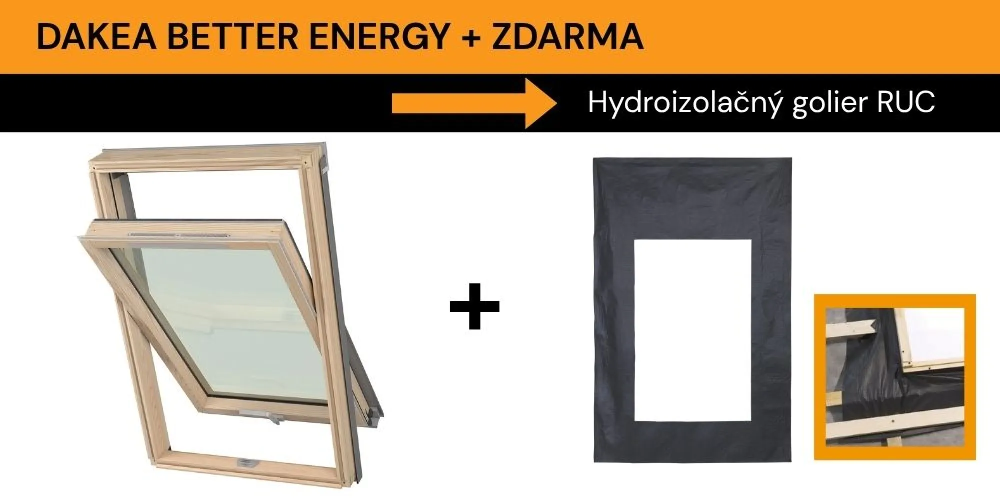 Dakea BETTER ENERGY drevené + zdarma hydroizolačný golier